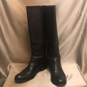Women’s Corso Como Black Leather Knee High Motorcycle Style Boot Sz.9